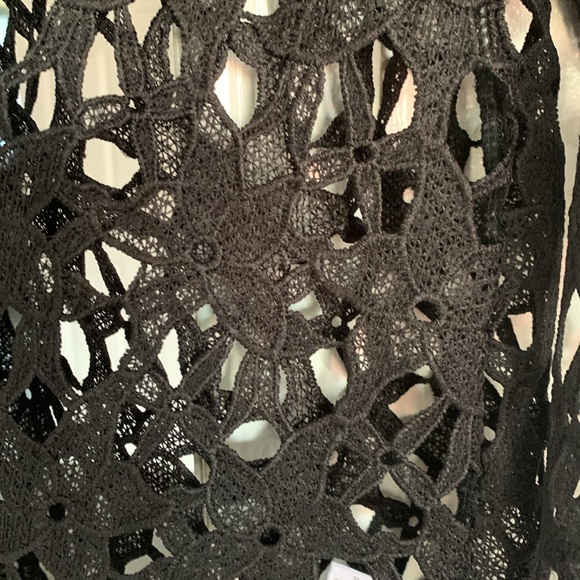 Chic Black Lace Women cardigan - Picture 4 of 5